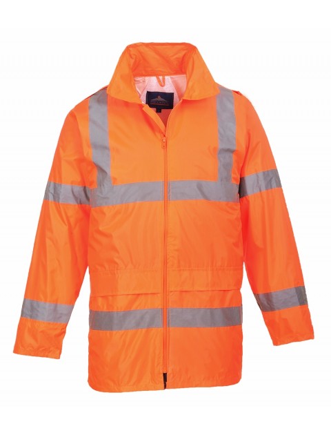 H440 - Hi-Vis Rain Jacket - Orange Clothing